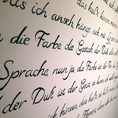 Wandgestaltung Handschrift 2024